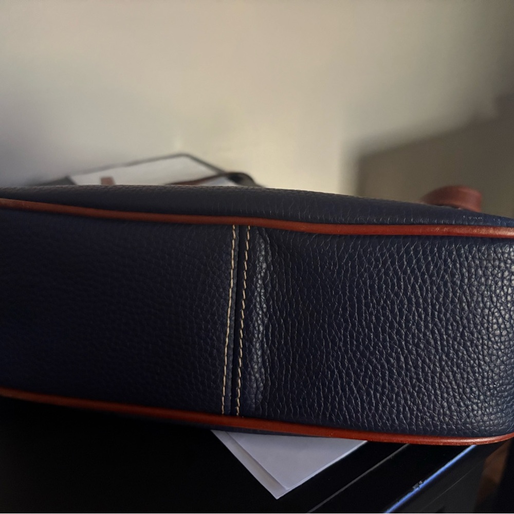 Dooney & Bourke Navy and Brown Crossbody Bag - Picture 3 of 3